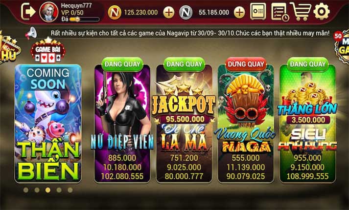 Trò chơi tại nhà cái Naga Casino